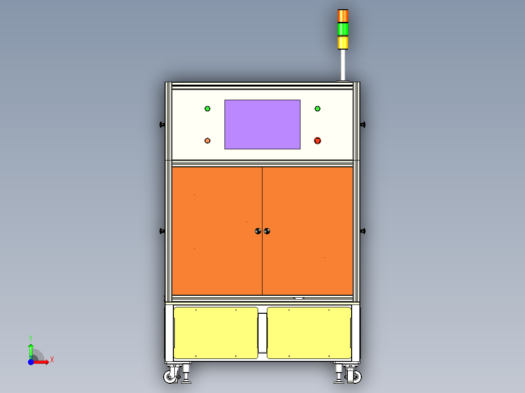 自动扫码设备前视图