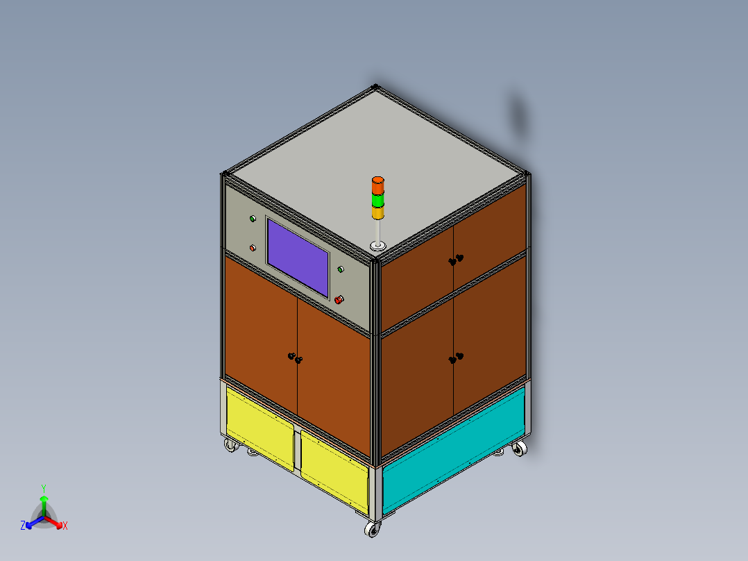 自动扫码设备正等轴测图