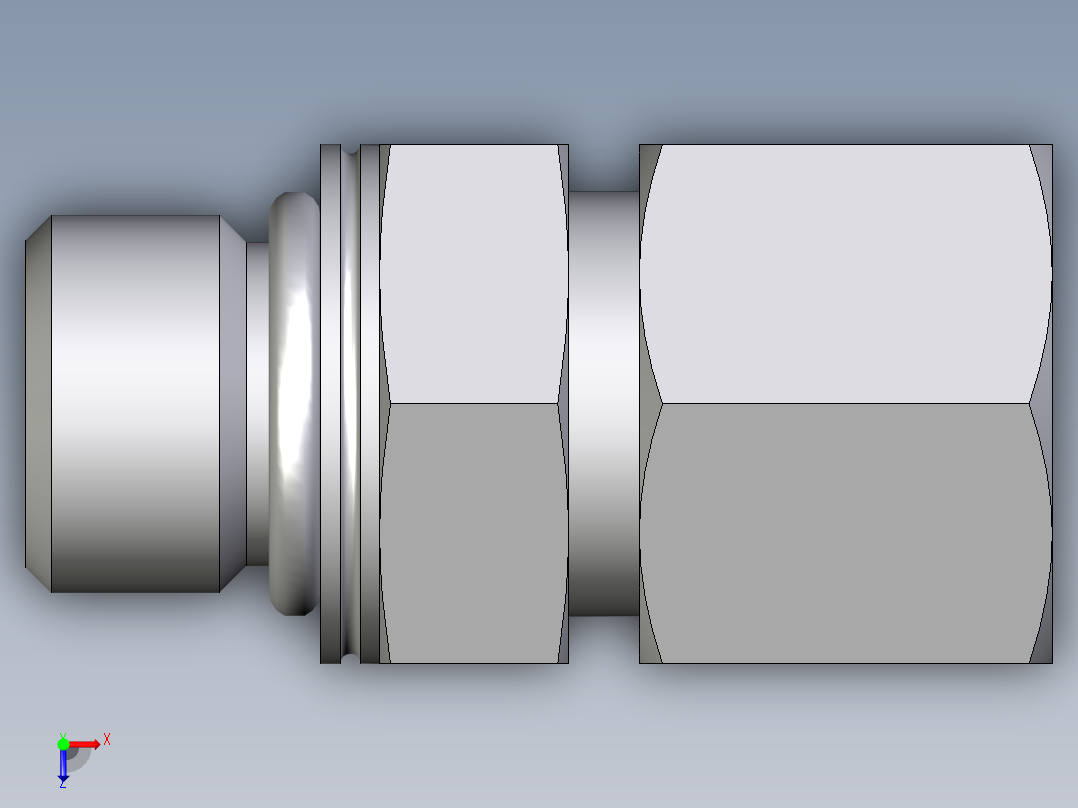 卡套式工业通用硬管接头EO_Male_Stud_connector_GEO10SMCF俯视图
