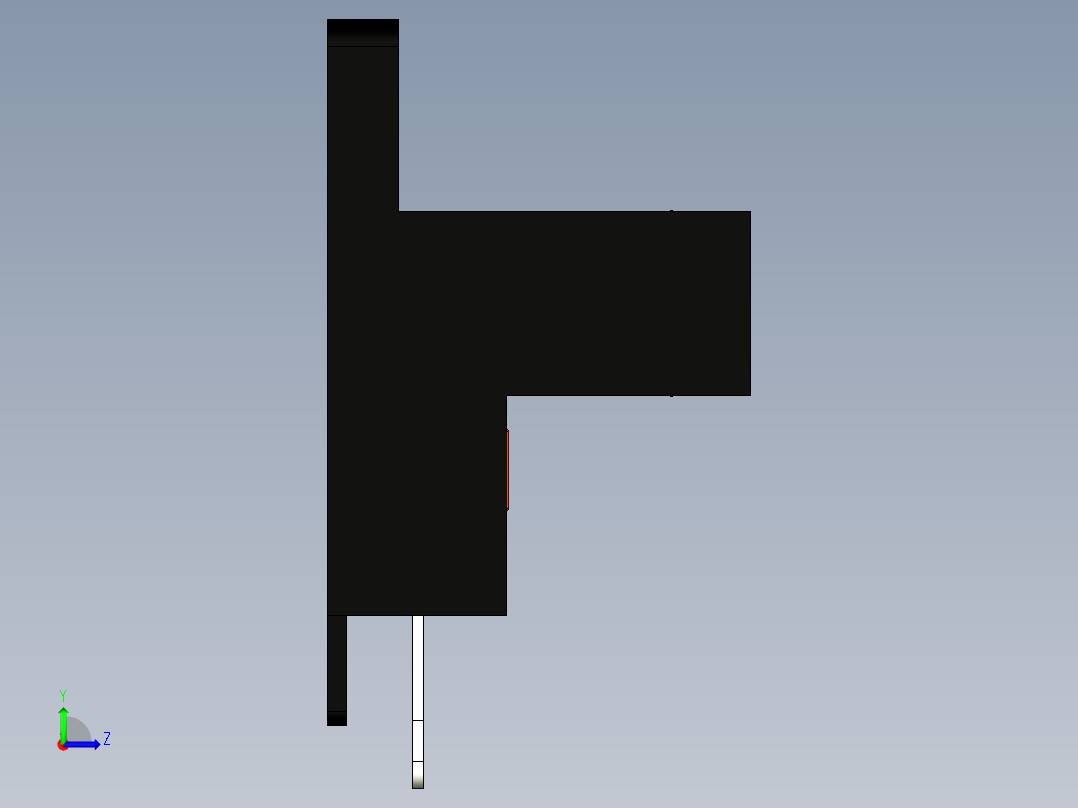 槽型光电传感器LU684_3D左视图