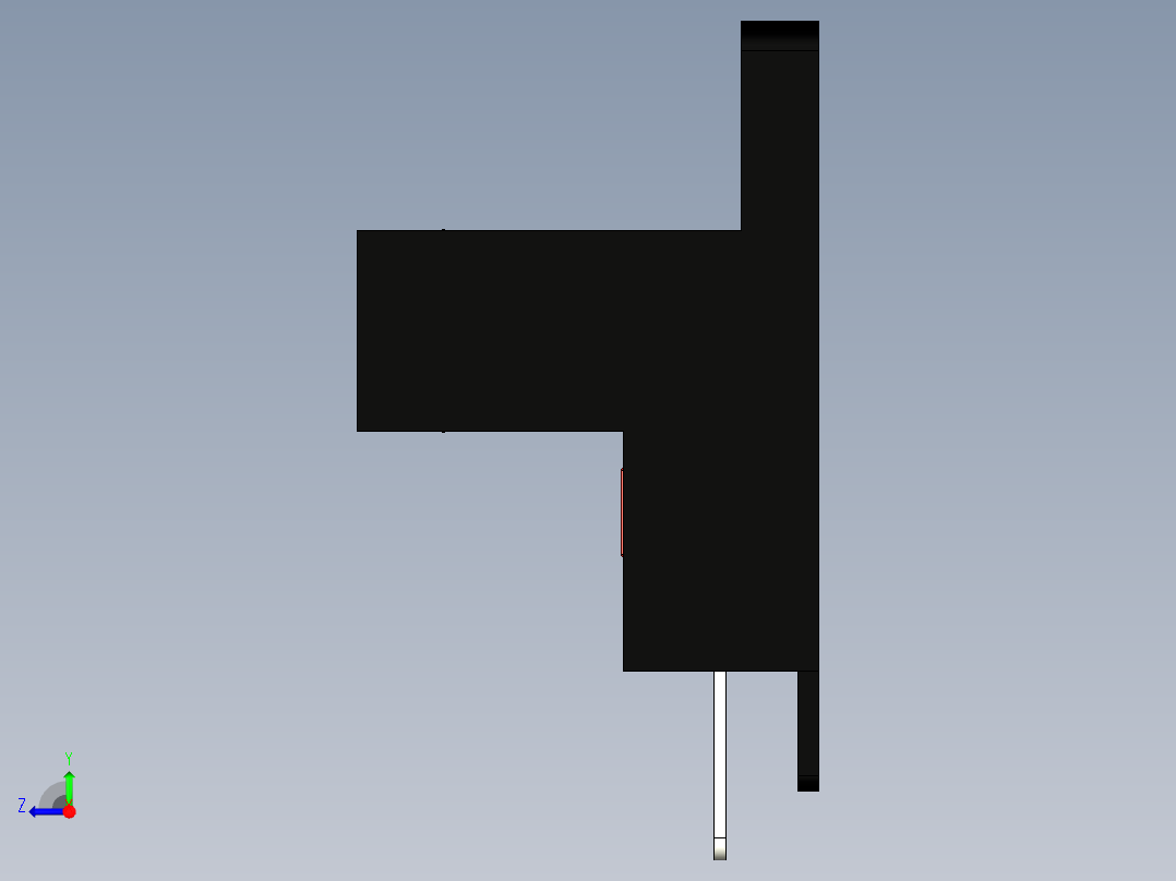 槽型光电传感器LU684_3D右视图
