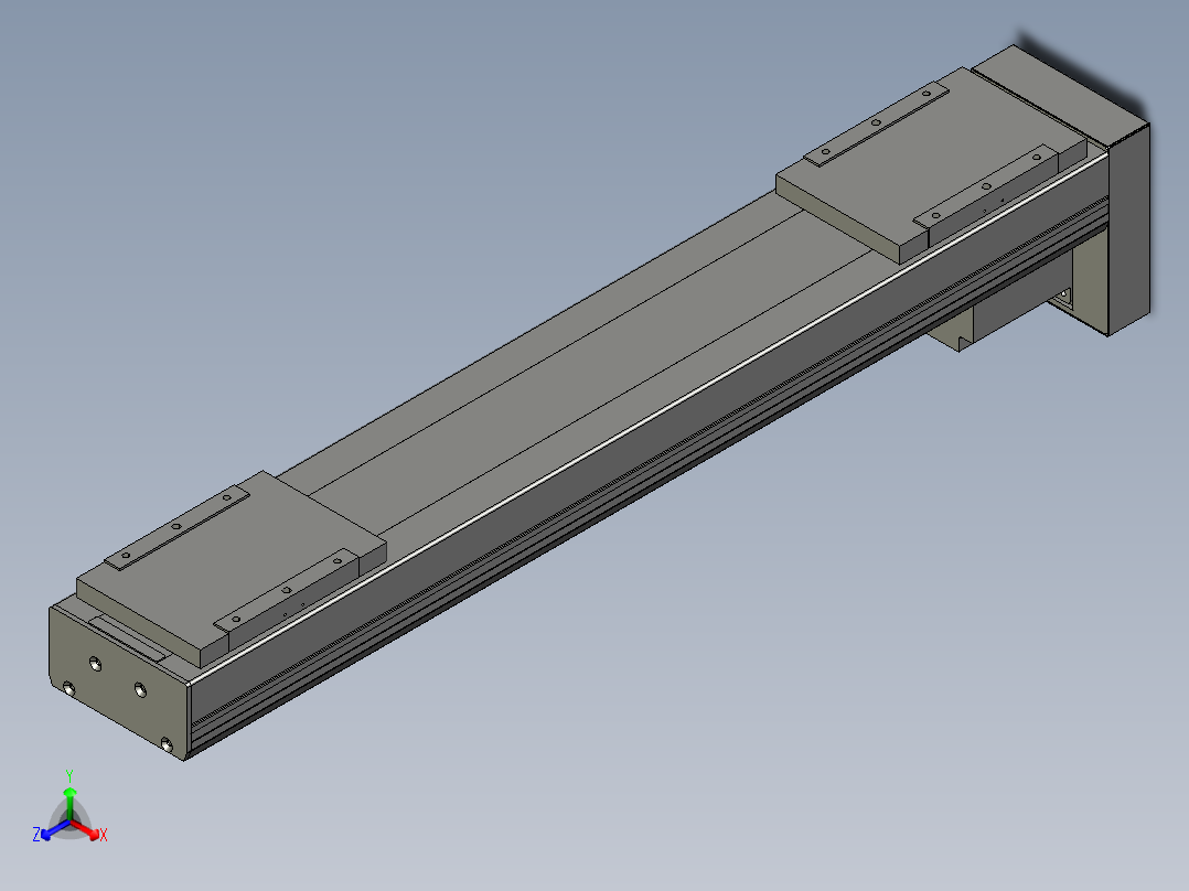 直线模组LHC17-S850-D设计图纸主视图