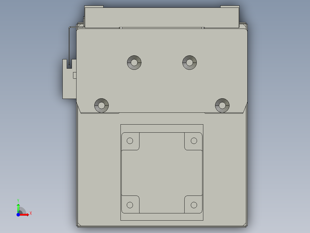 直线模组LHC17-S850-D设计图纸前视图