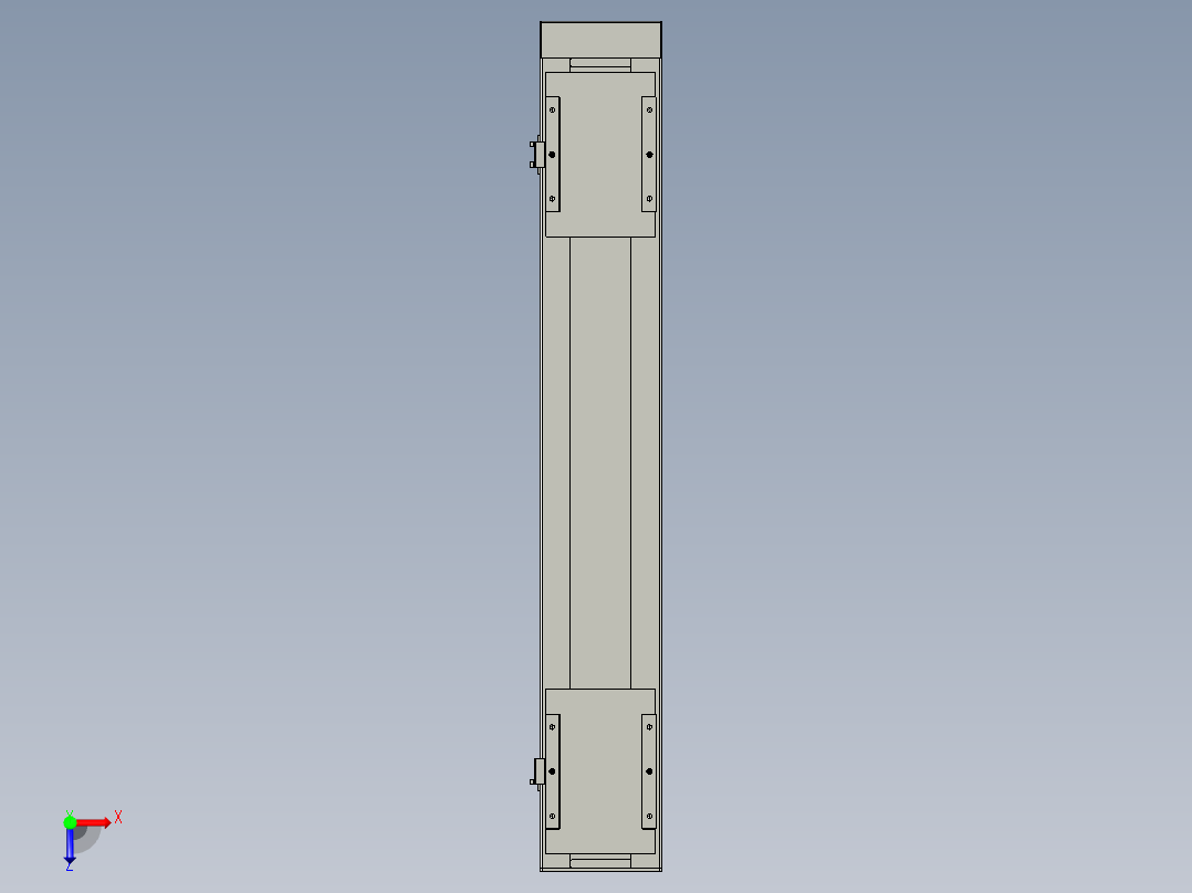 直线模组LHC17-S850-D设计图纸俯视图