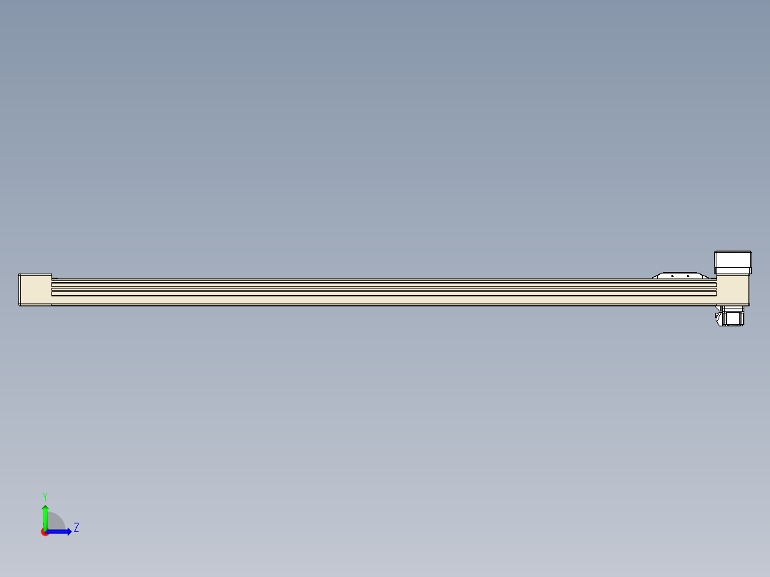 同步带全封闭直线模组TPA-HCB-65S-90-L1050-MR-Y-P10-N3左视图