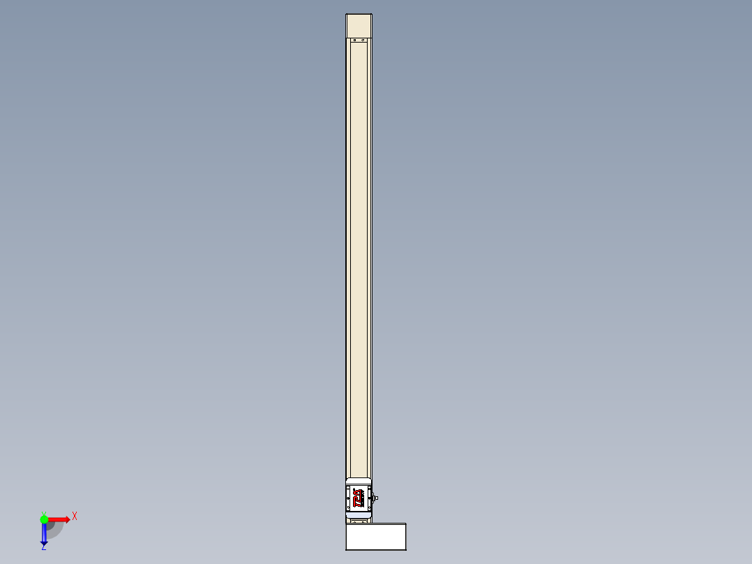 同步带全封闭直线模组TPA-HCB-65S-90-L1050-MR-Y-P10-N3俯视图