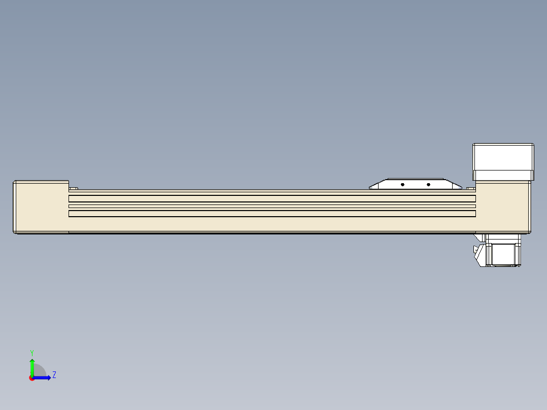 同步带全封闭直线模组TPA-HCB-65S-90-L300-MR-Y-P10-N3左视图