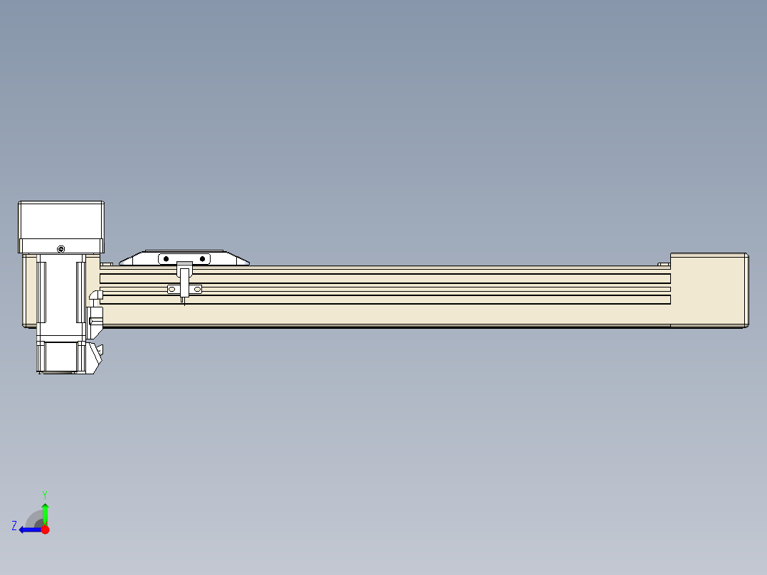 同步带全封闭直线模组TPA-HCB-65S-90-L300-MR-Y-P10-N3右视图