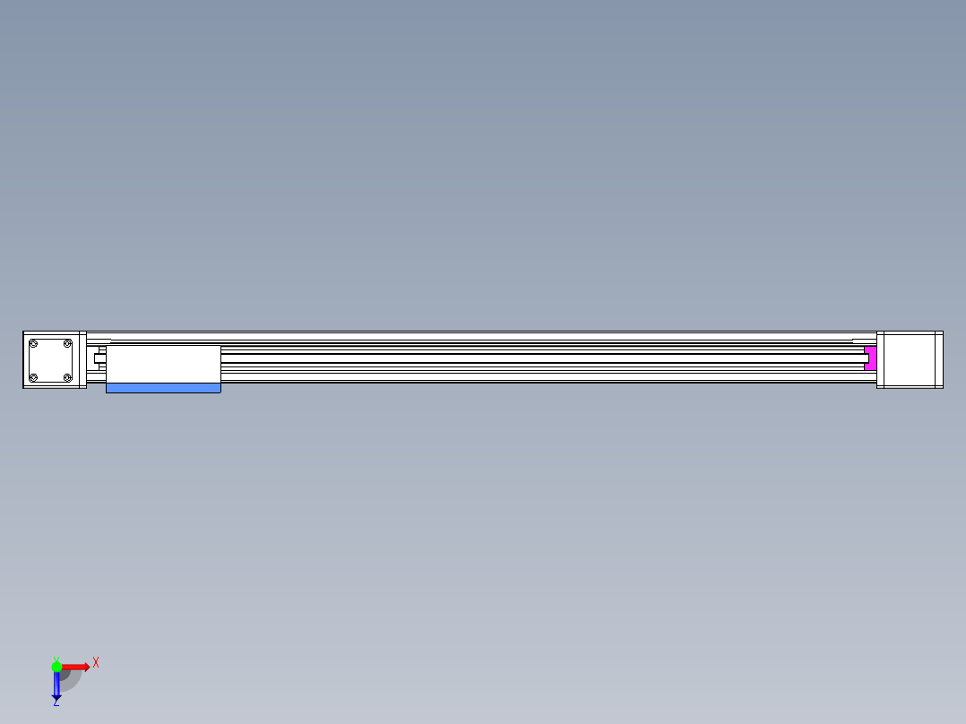 威洛博LB.GB同步带传动--欧规系列GB8-L96-S1000-BL-P40俯视图