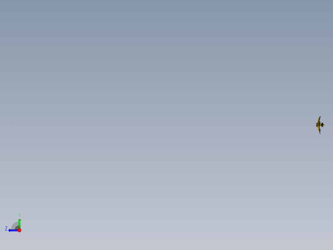 潜艇推进器螺旋桨3D图纸右视图