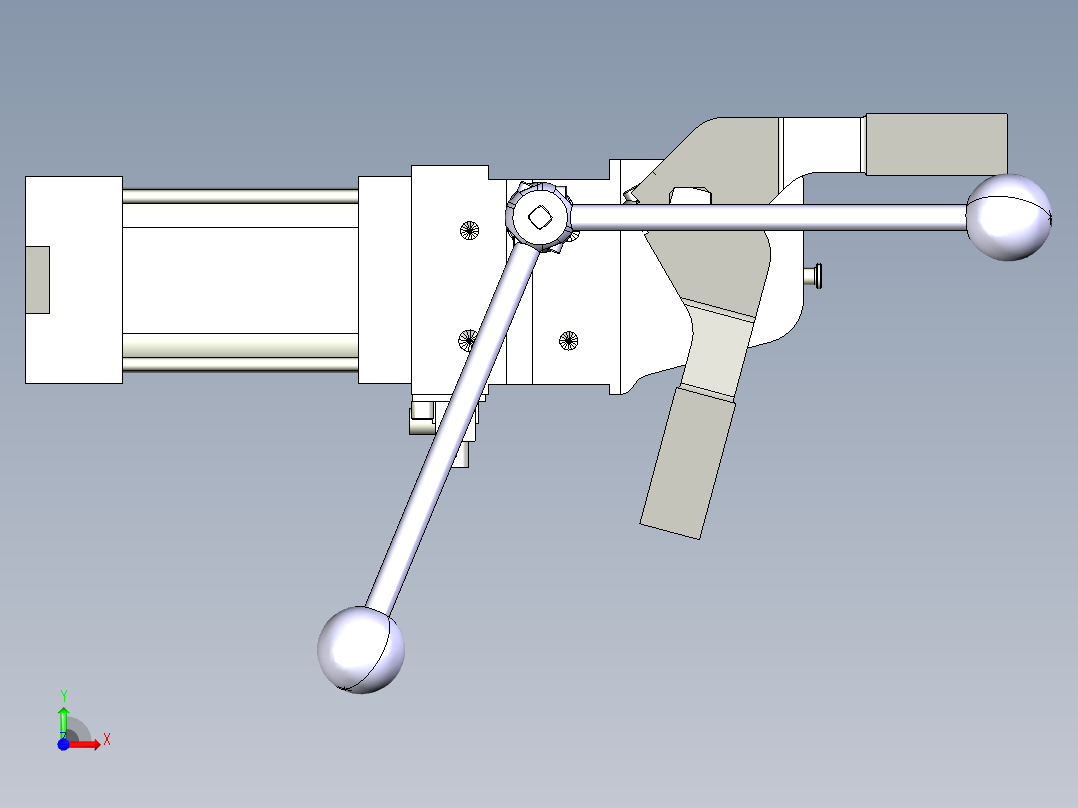 德克斯TUNKERS气缸数模V2_50_1_Z_A12_T12_45~105前视图