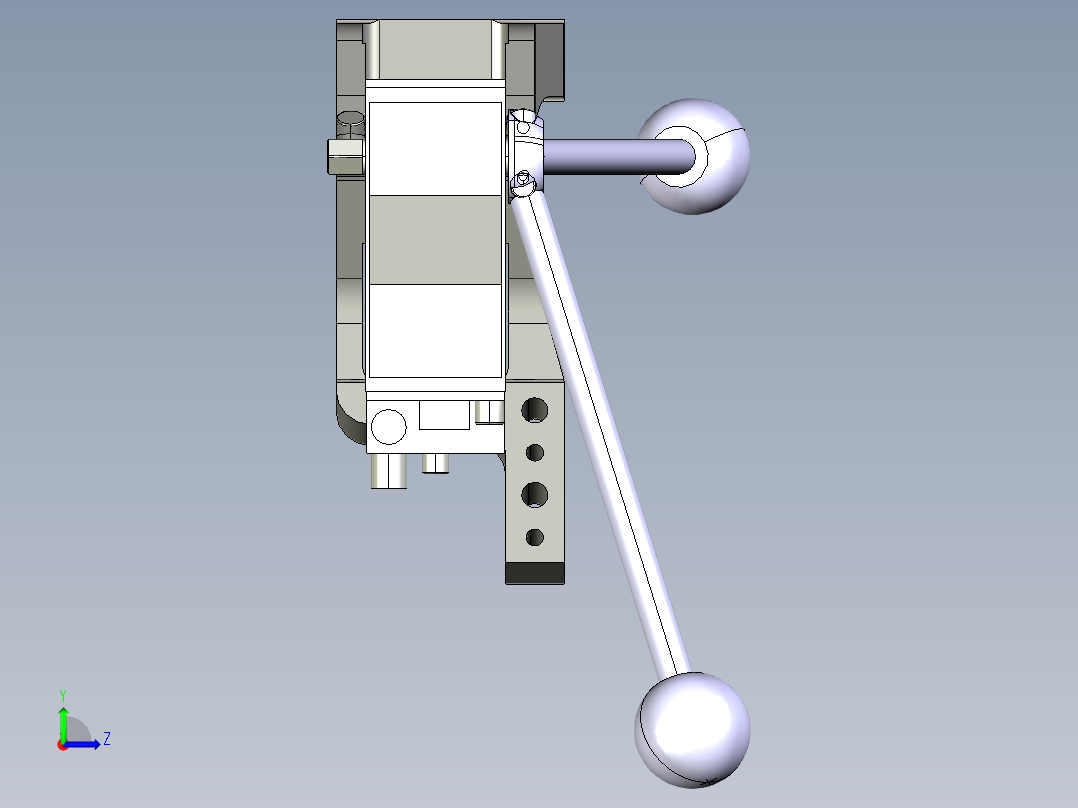 德克斯TUNKERS气缸数模V2_50_1_Z_A12_T12_45~105左视图