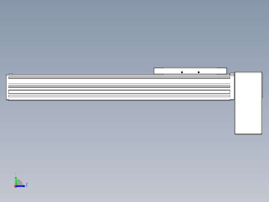 同步带全封闭直线模组TPA-HCB-120D-90-L300-LP-C-P40-N3左视图