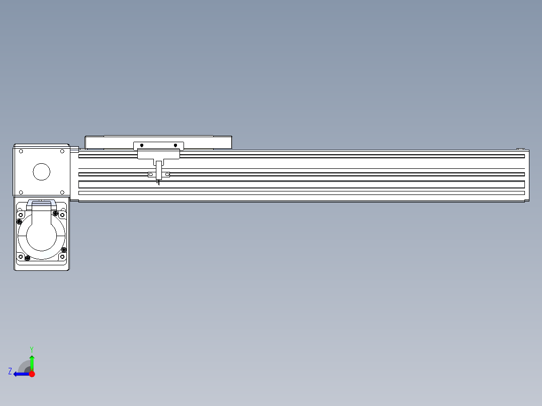 同步带全封闭直线模组TPA-HCB-120D-90-L300-LP-C-P40-N3右视图