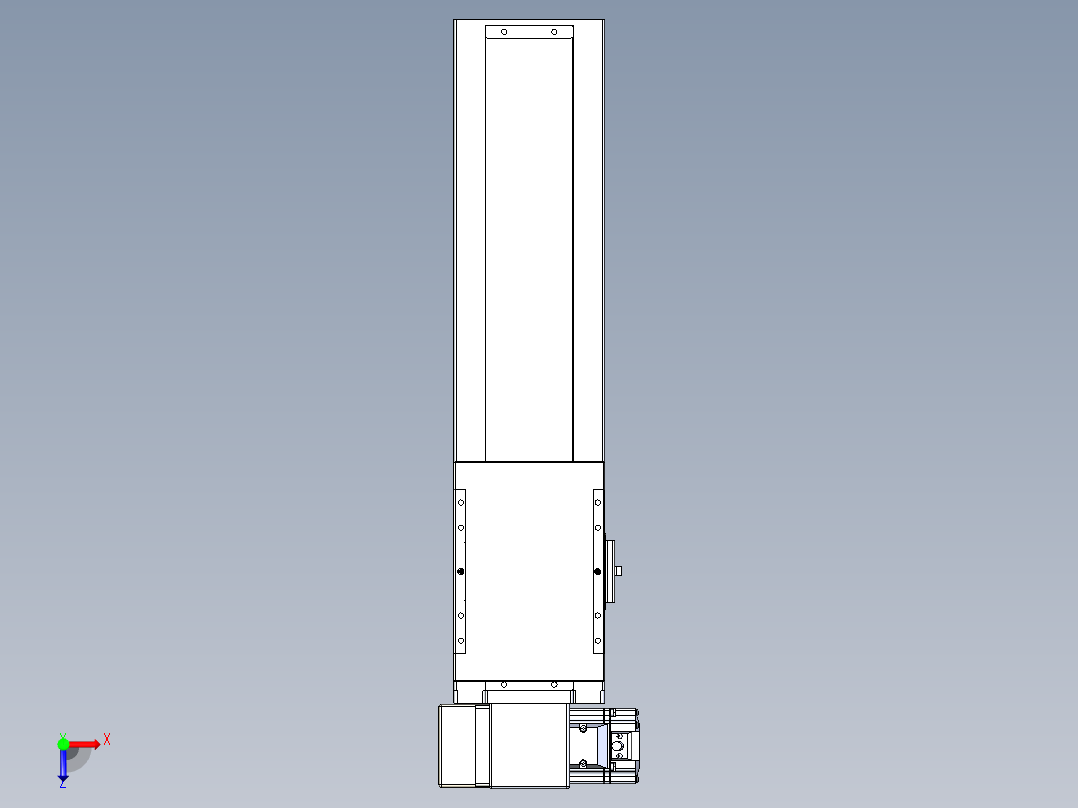 同步带全封闭直线模组TPA-HCB-120D-90-L300-LP-C-P40-N3俯视图