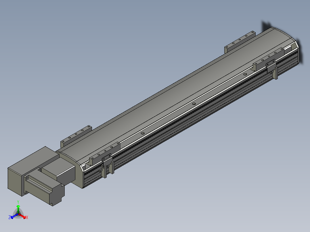 直线模组WG-LHB12-S600-BL设计图纸主视图