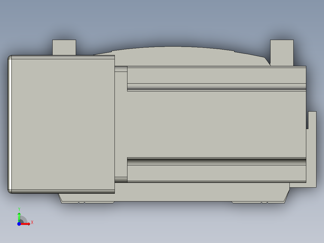 直线模组WG-LHB12-S600-BL设计图纸前视图