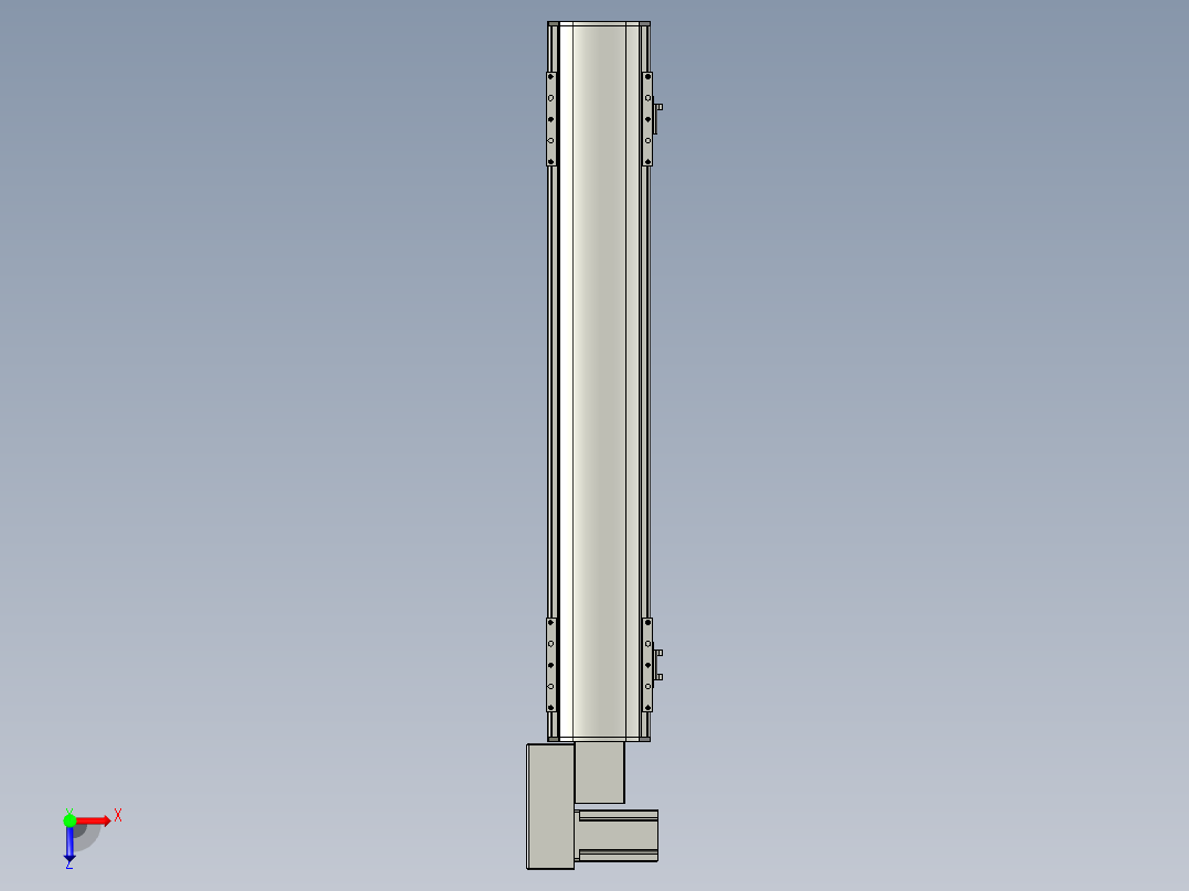 直线模组WG-LHB12-S600-BL设计图纸俯视图