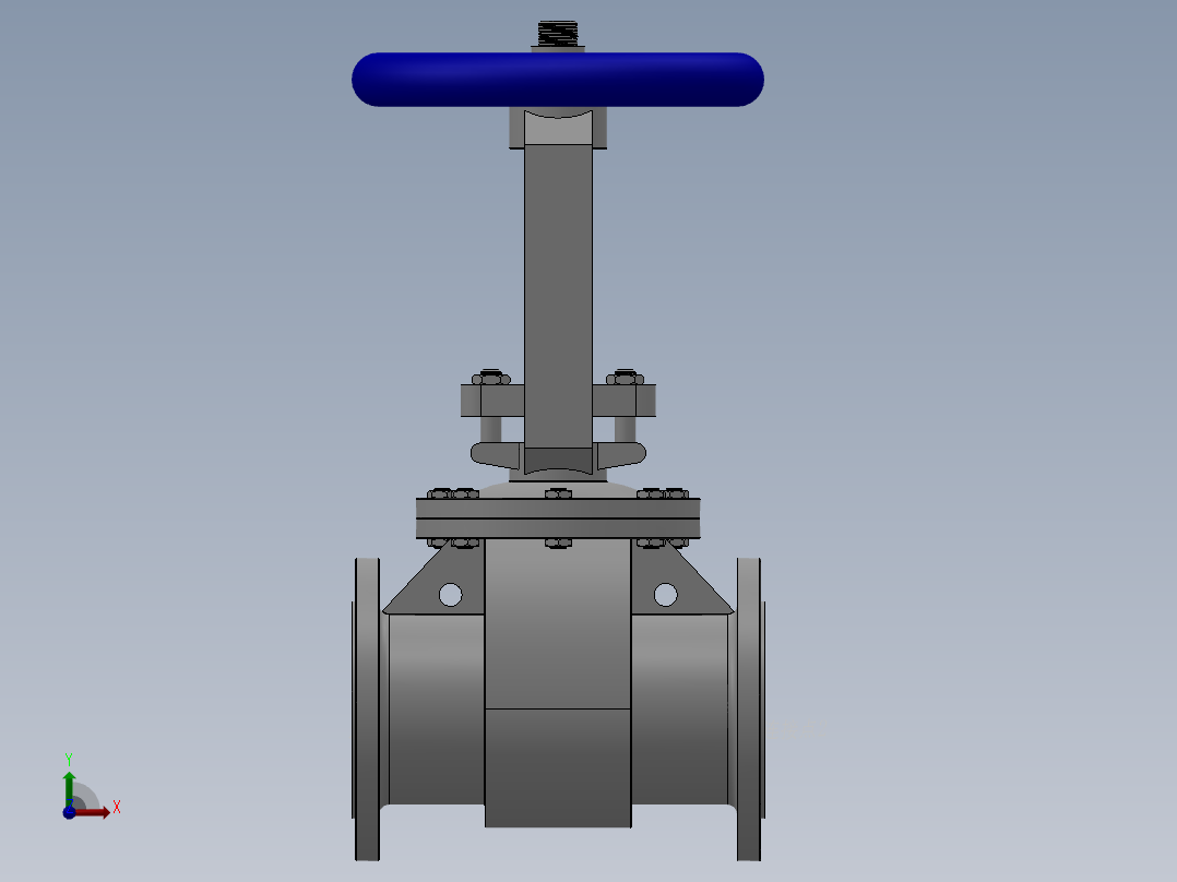 法兰闸阀-304 DN25-DN600前视图