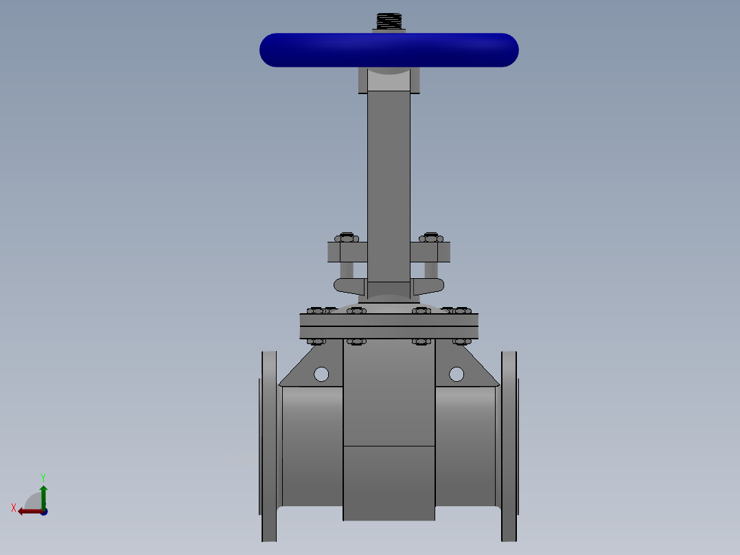 法兰闸阀-304 DN25-DN600后视图