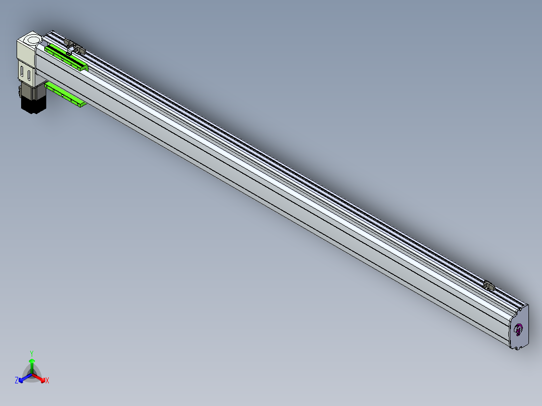 同步带滑台-半封闭B13-L90-S1600-L-P40-D3主视图