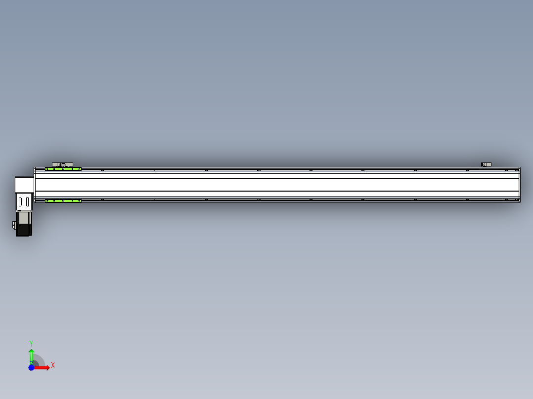 同步带滑台-半封闭B13-L90-S1600-L-P40-D3前视图