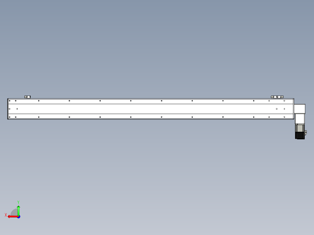 同步带滑台-半封闭B13-L90-S1600-L-P40-D3后视图