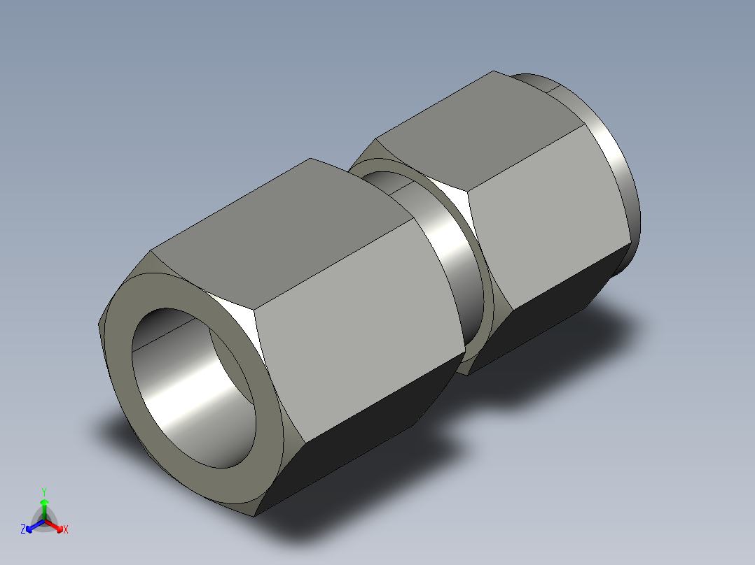 卡套式工业通用硬管接头10_gbu-s主视图