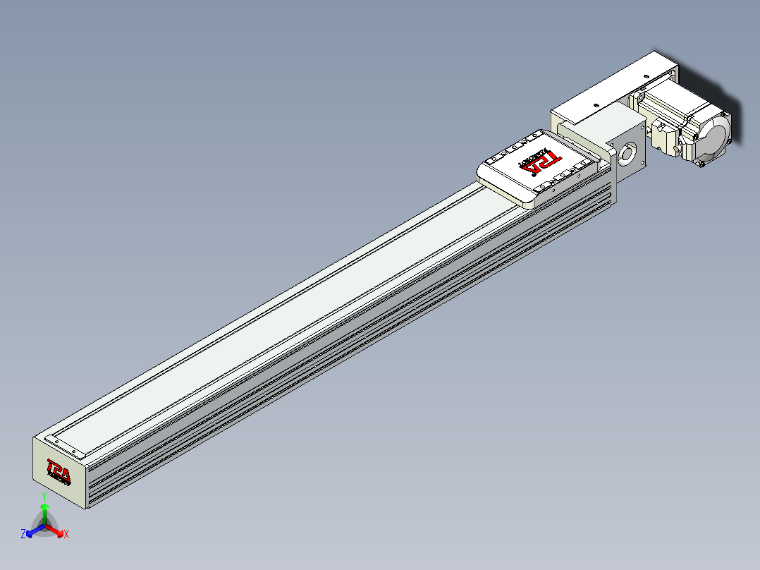 同步带全封闭直线模组TPA-HCB-85D-90-L650-MR-Y-P20-N3主视图