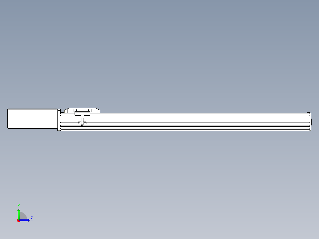 同步带全封闭直线模组TPA-HCB-85D-90-L650-MR-Y-P20-N3左视图