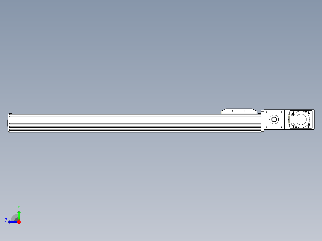 同步带全封闭直线模组TPA-HCB-85D-90-L650-MR-Y-P20-N3右视图