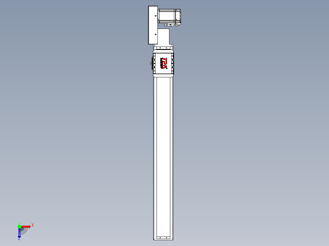 同步带全封闭直线模组TPA-HCB-85D-90-L650-MR-Y-P20-N3俯视图