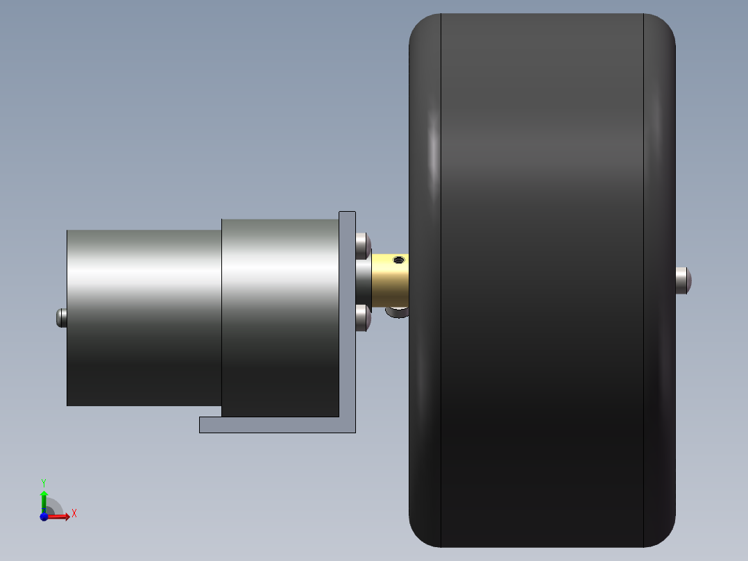 车轮&电机前视图