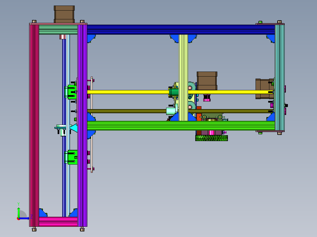 高精度线轨3D打印机diy套件左视图