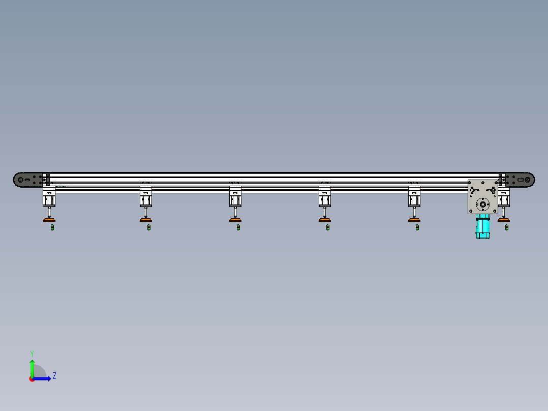 LE-XC4080-齿形同步线中间驱动左视图