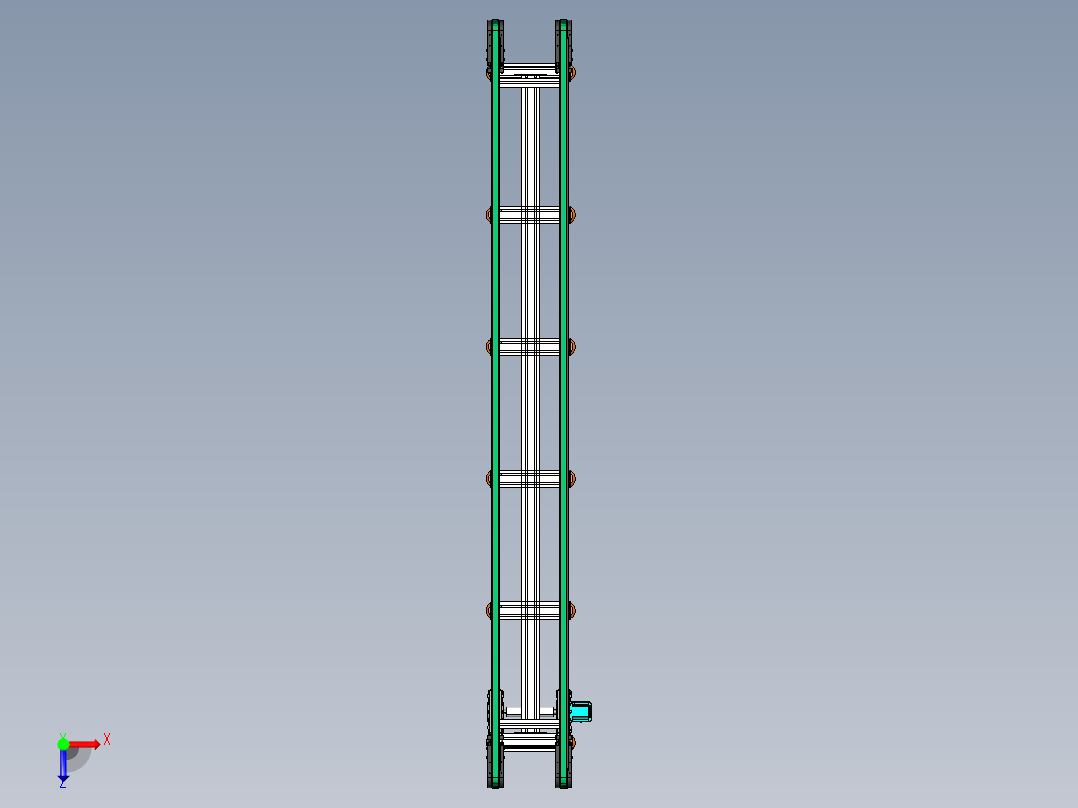 LE-XC4080-齿形同步线中间驱动俯视图