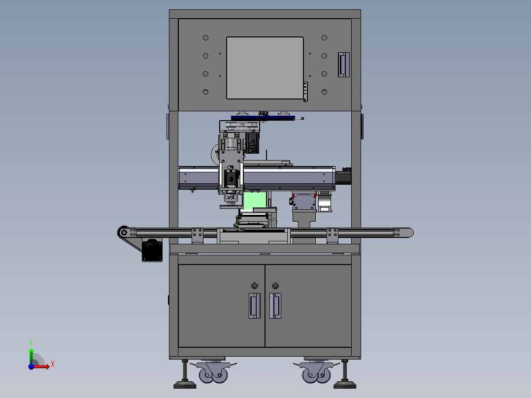 视觉贴标机前视图