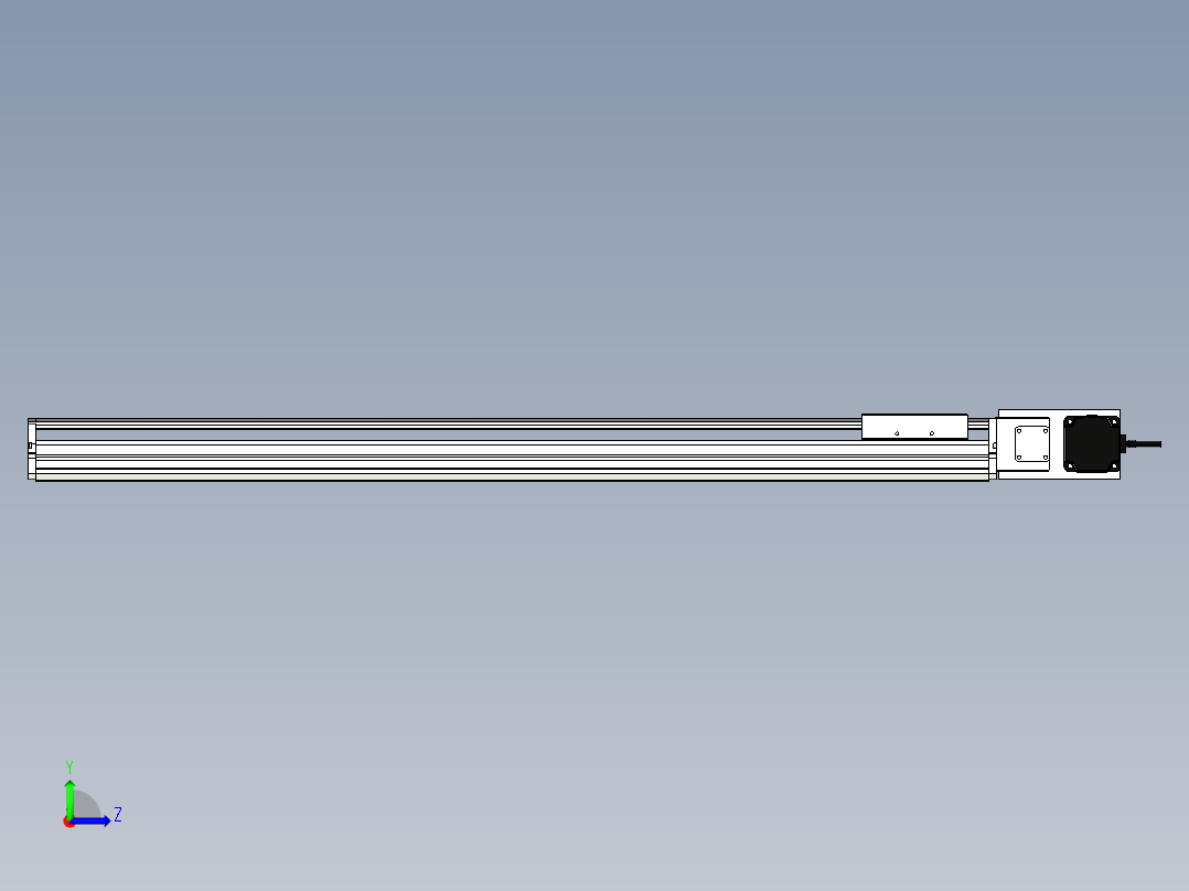 Toyo东佑达直线模组-ETB17-1100-R-750W左视图