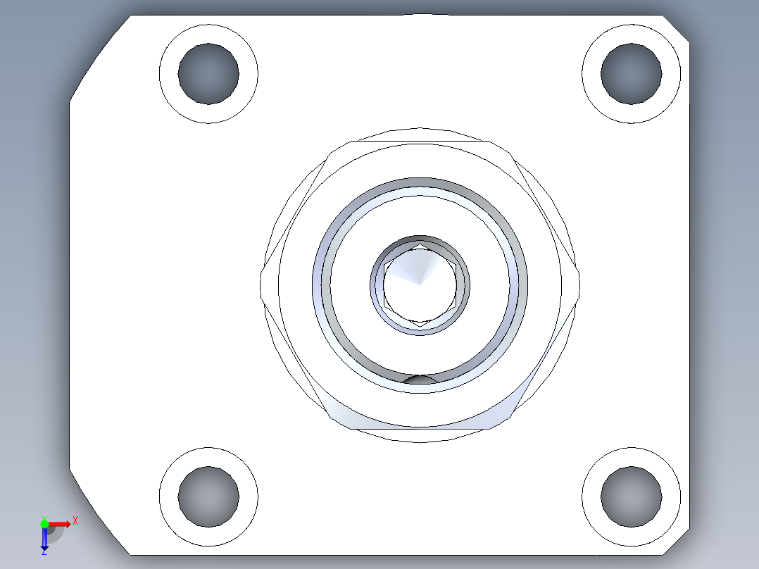 KOSMEKLHA0550-SR-Q30多系列多零件图纸模型俯视图