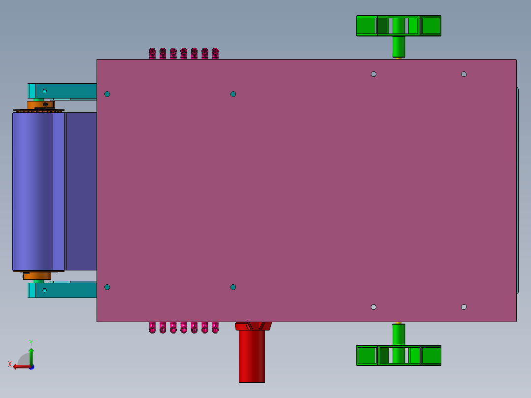 莲藕收获机后视图