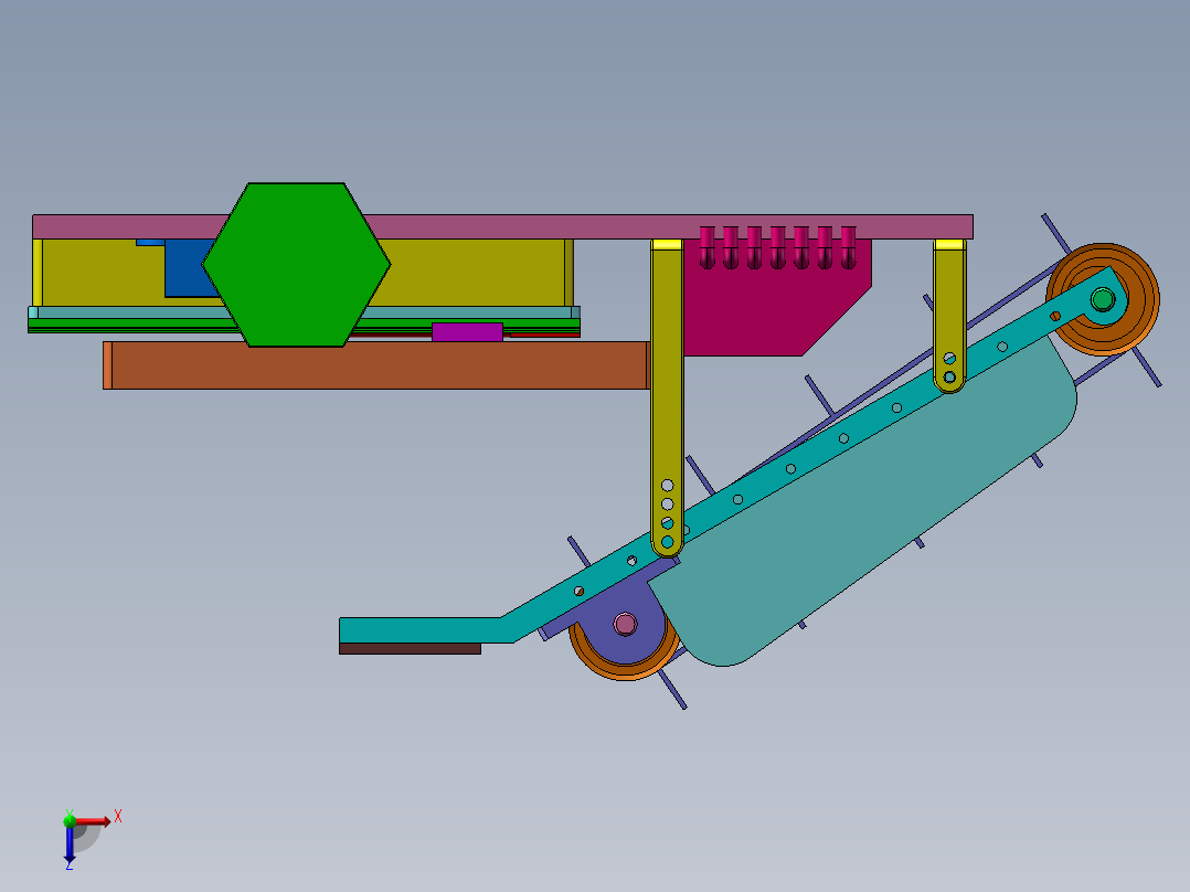 莲藕收获机俯视图