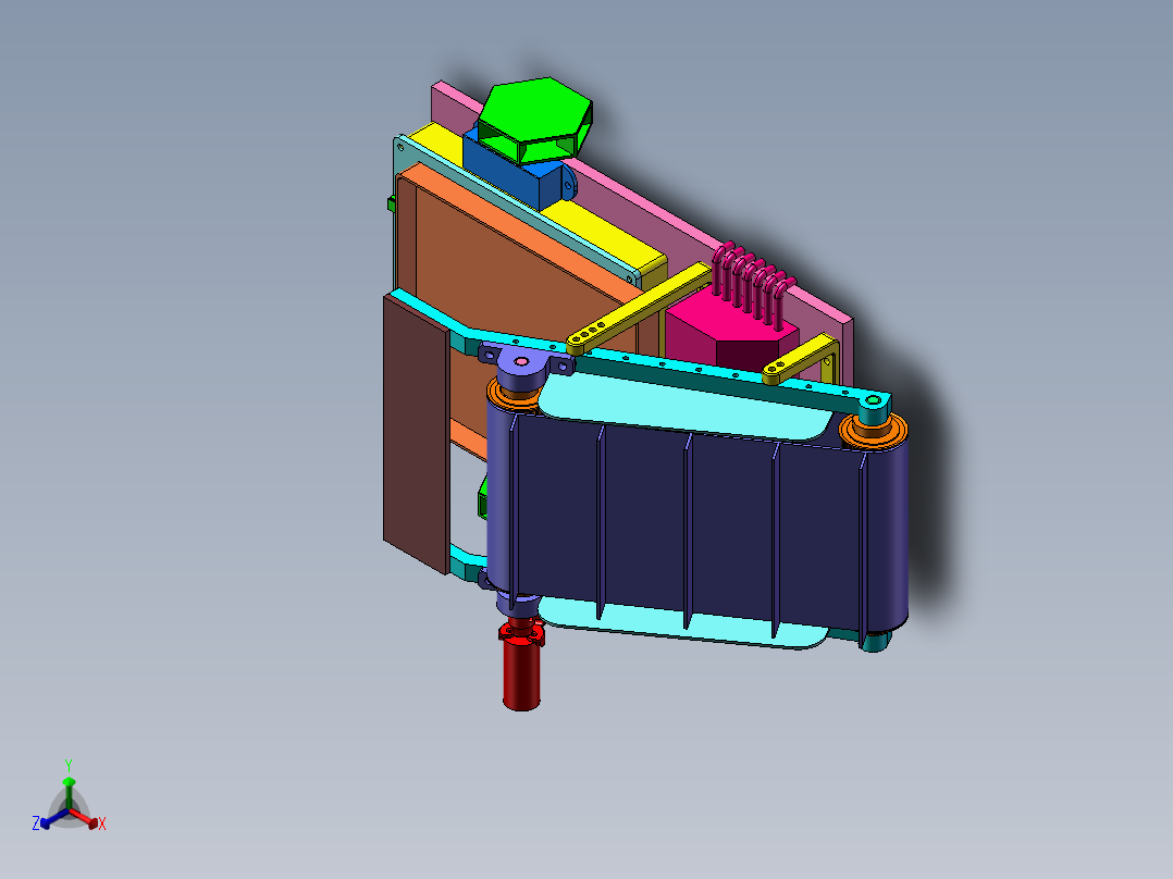 莲藕收获机正等轴测图