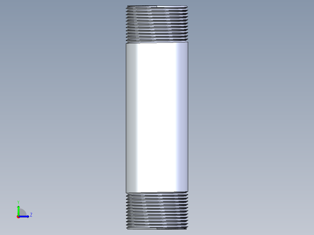 CPVC管件33-Sch80_Nipple_MPTxMPT_9861-175_1.25in x 6in左视图