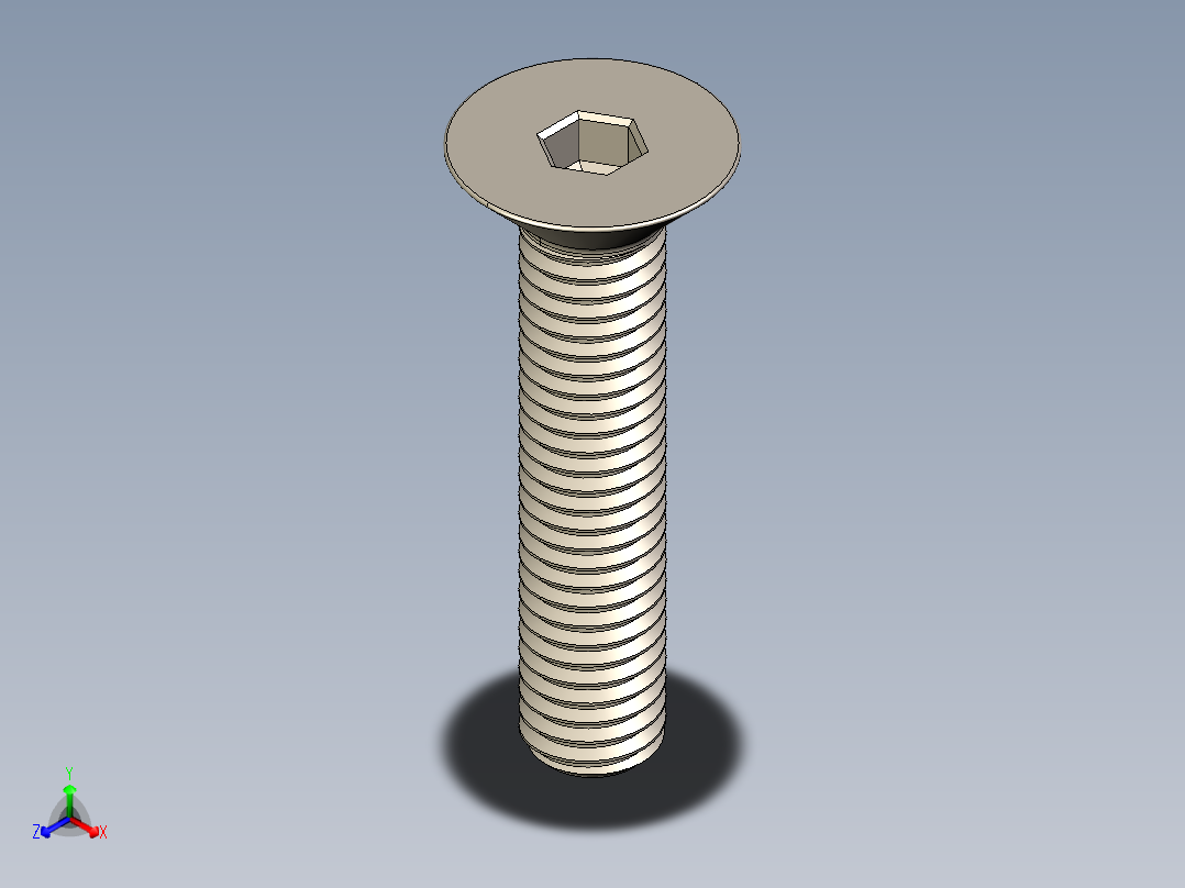 Screw_ISO_10642_M5x25_A2.STEP正等轴测图