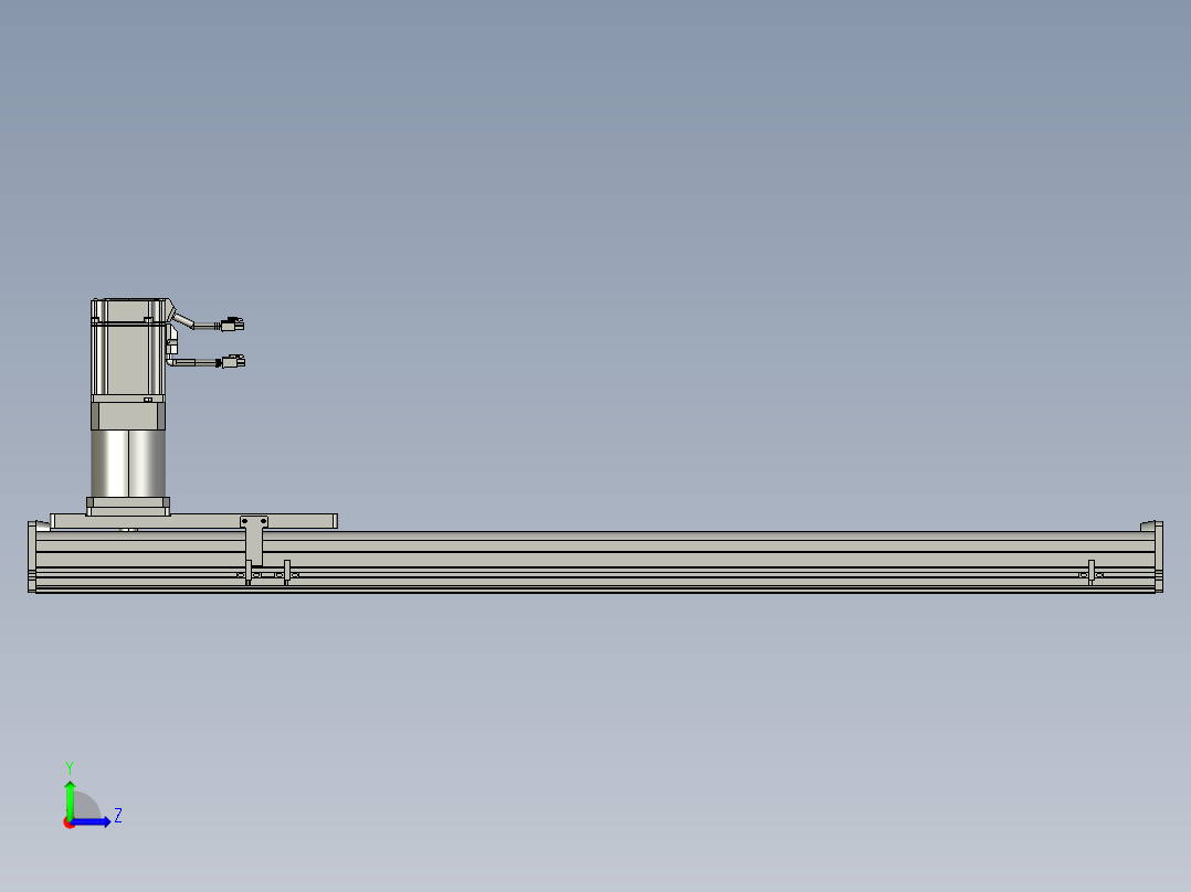 东锦齿条传动DH175G-L167-S850-BU-减速机+750W左视图