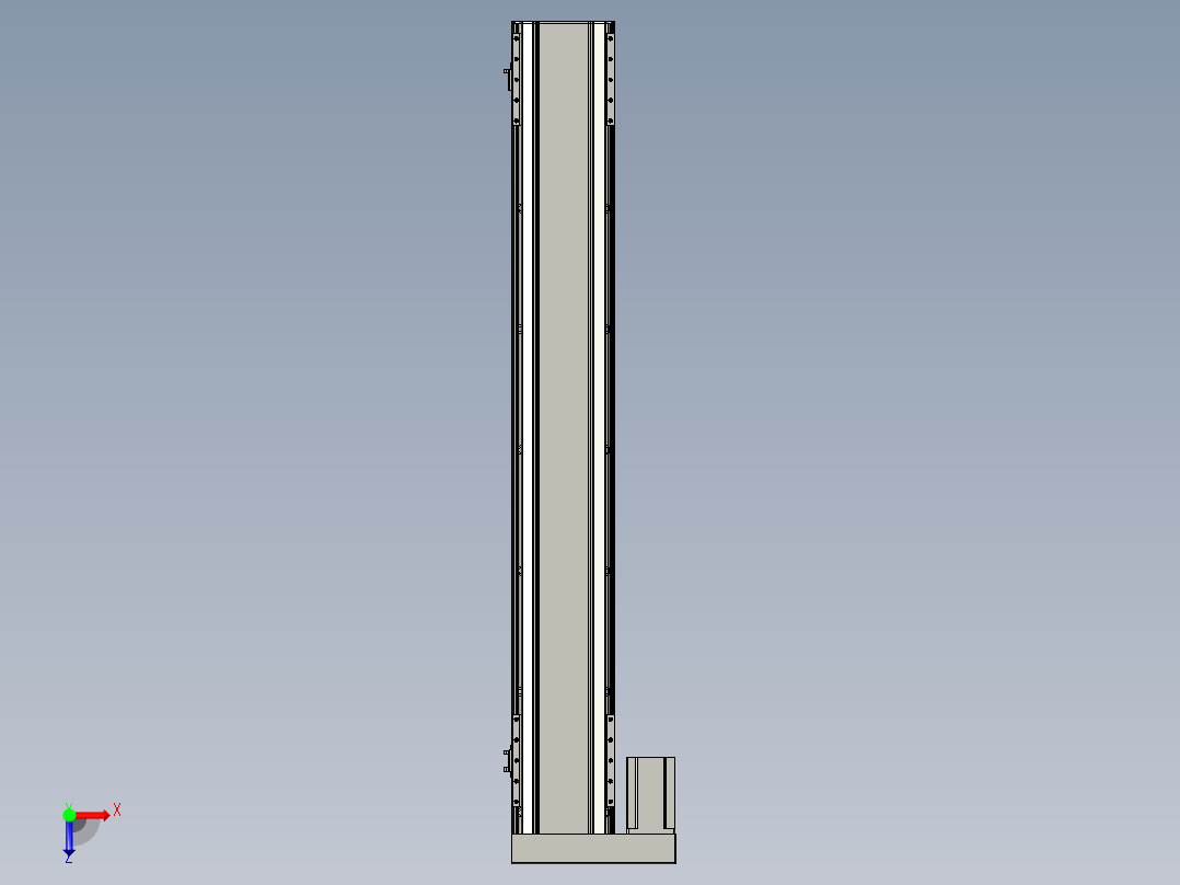 直线模组LHA170-S1100-L设计图纸俯视图
