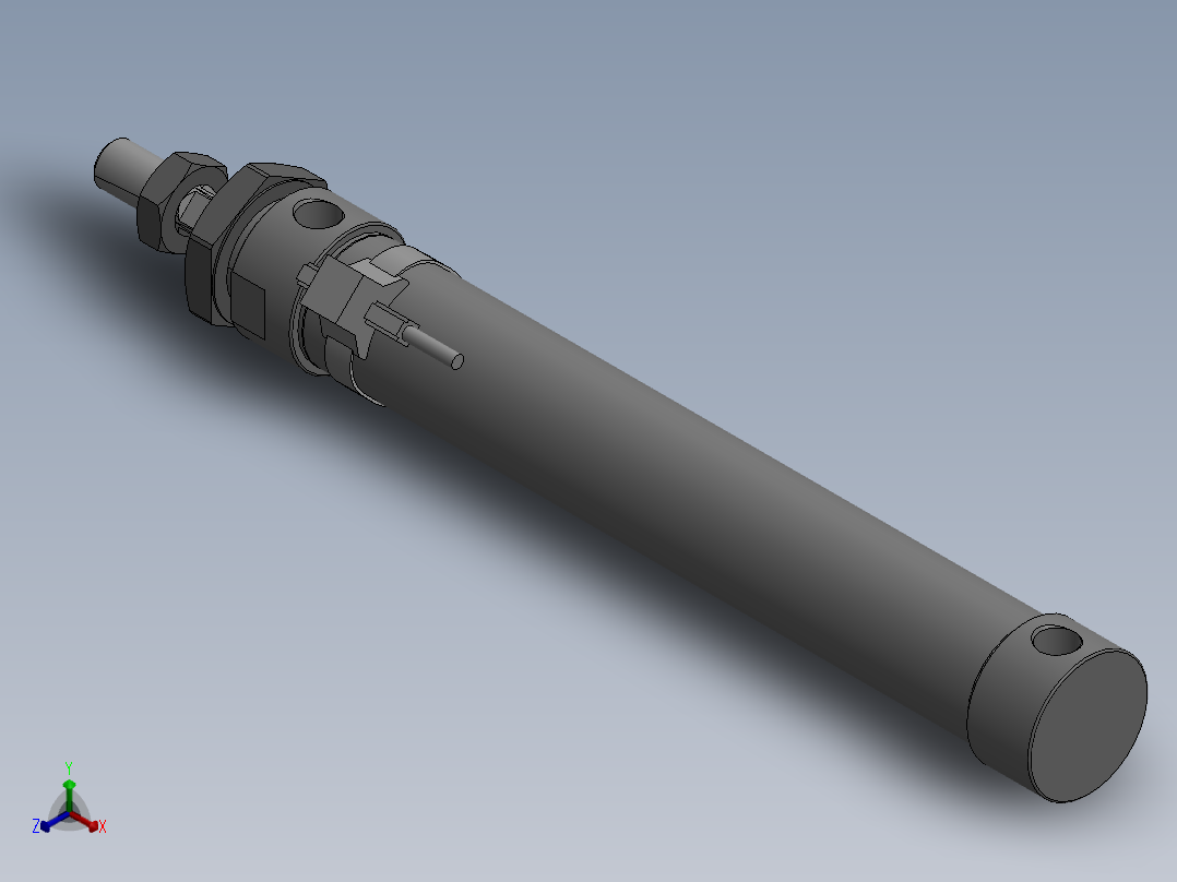 气缸MA25x125SU正等轴测图