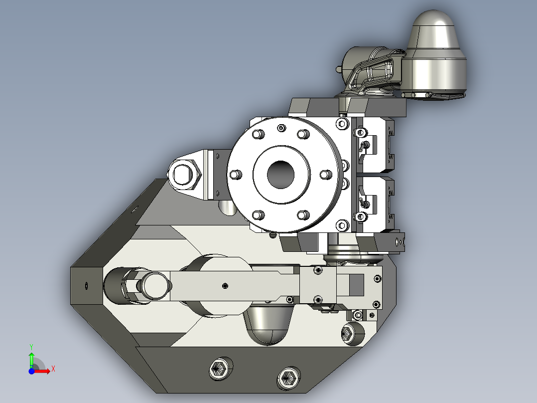 机床夹具以及机器人双抓手前视图