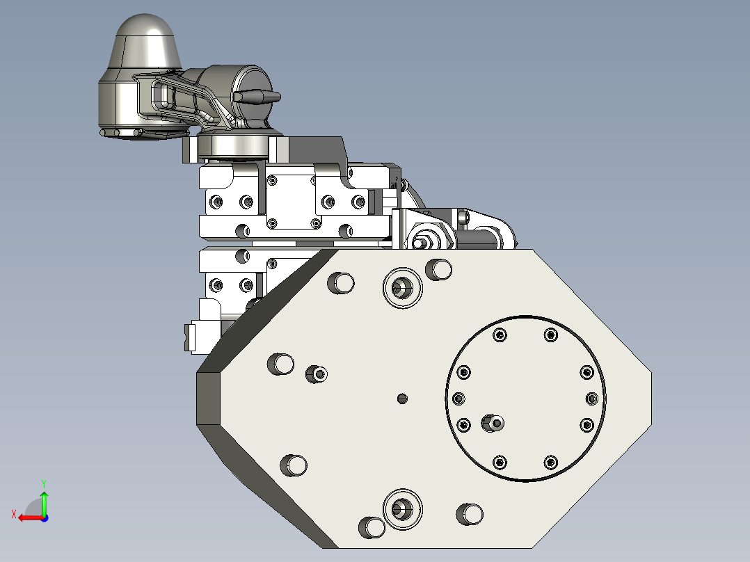 机床夹具以及机器人双抓手后视图