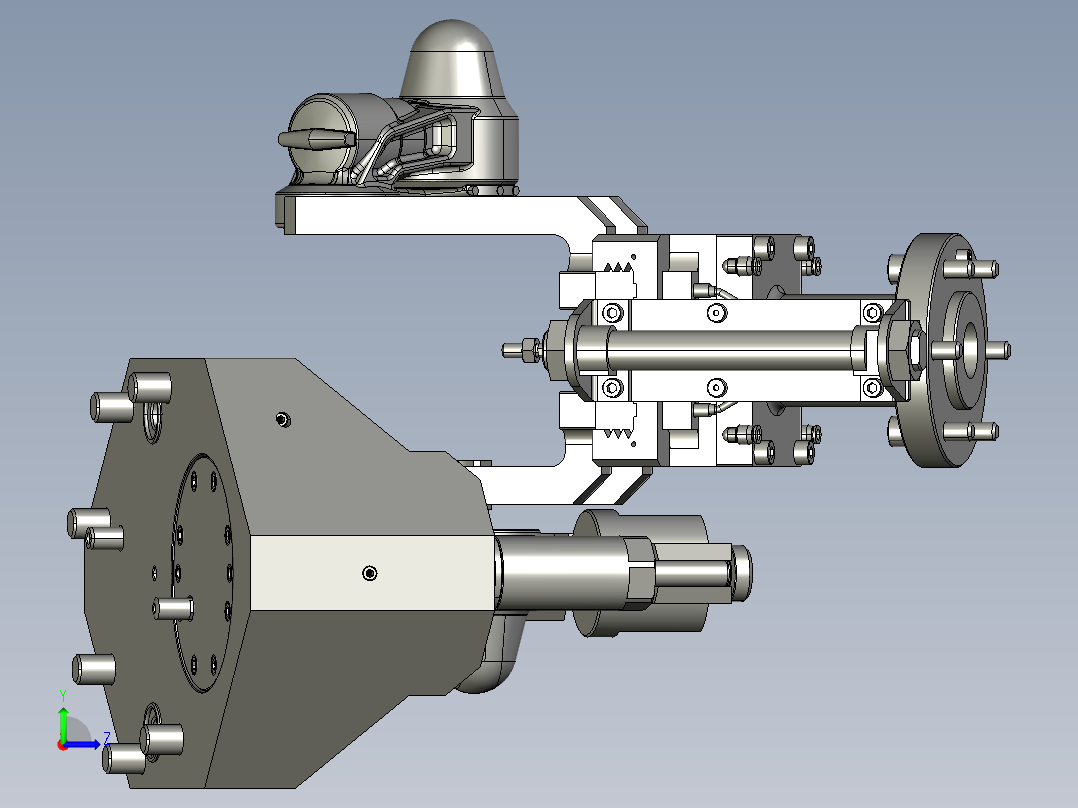 机床夹具以及机器人双抓手左视图